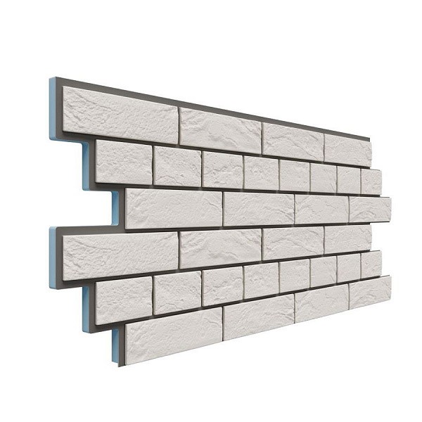 Фасадная термопанель Доломит Венецианский кирпич 20 мм Белый купить в Нарткале