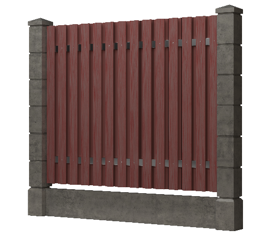 Заборная доска GRINDERDECO, ДПК, тиснение "дуб" Мербау купить в Нарткале