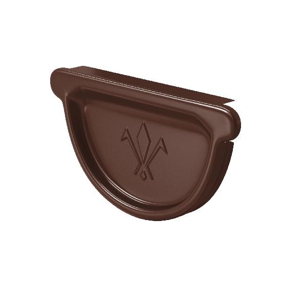 Водосток Aquasistem, система 150/100 - Заглушка универсальная с резиновым уплотнителем RAL 8017 Коричневый купить в Нарткале