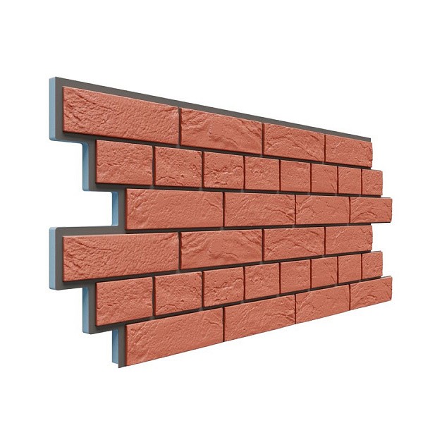 Фасадная термопанель Доломит Венецианский кирпич 20 мм Красный купить в Нарткале