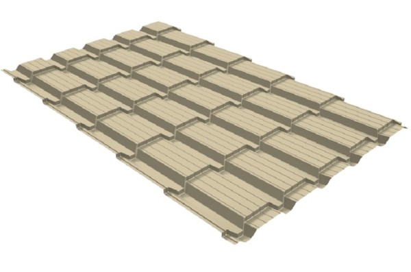 Металлочерепица GL квадро профи 0,45 PE RAL 1015 светлая слоновая кость купить в Нарткале