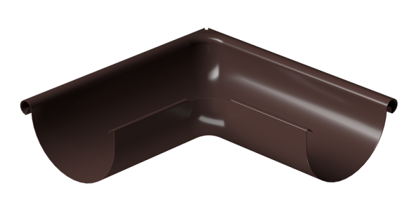 Угол внешний 90° D125 Döcke STAL PREMIUM Шоколад, (RAL 8019) купить в Нарткале