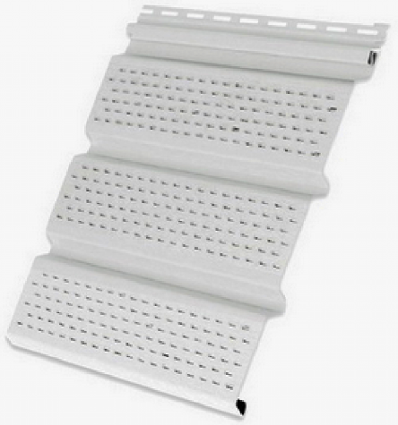 Софит полностью перфорированный, белый купить в Нарткале