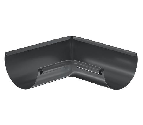 Водосток Aquasistem, система 125x90 - Угол желоба, внутренний 90° RAL 7024 Тёмно-серый купить в Нарткале