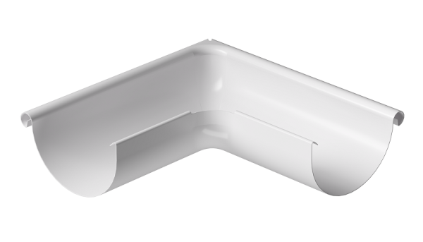 Угол внешний 90° D125 Döcke STAL PREMIUM Пломбир, (RAL 9010) купить в Нарткале