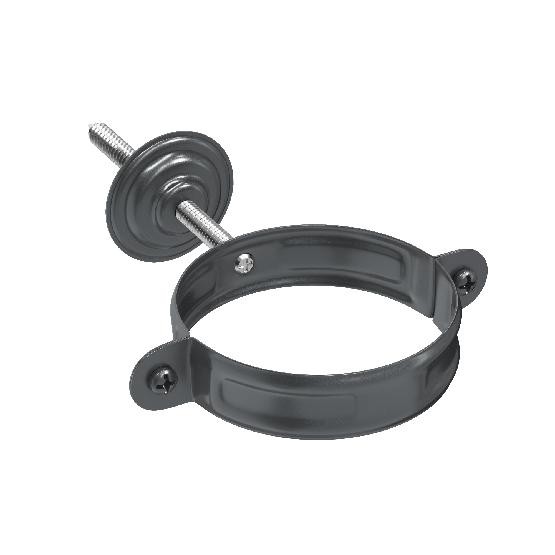 Водосток Aquasistem, система 125x90 - Комплект крепления трубы RAL 7024 Тёмно-серый купить в Нарткале