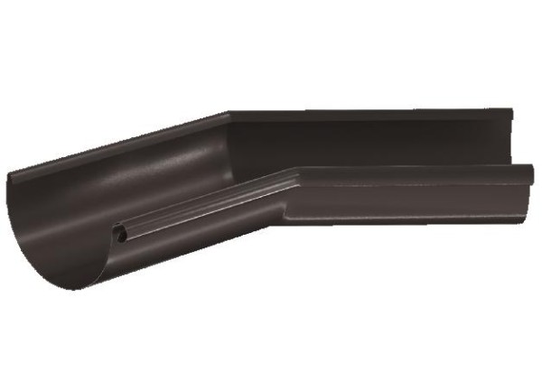 Водосток Aquasistem, система 125x90 - Угол желоба,внутренний 135° RR 32 Тёмно-Коричневый купить в Нарткале