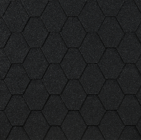 Гибкая черепица EURASIA Docke, Коллекция ШЕСТИГРАННИК Чёрный купить в Нарткале