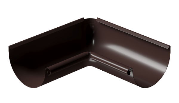 Угол внутренний 90° D125 Döcke STAL PREMIUM Шоколад, (RAL 8019) купить в Нарткале