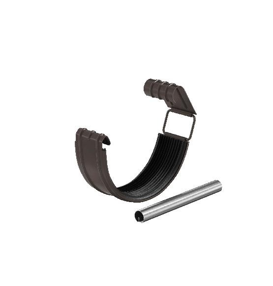 Водосток Aquasistem, система 125x90 - Соединитель желоба с резиновым уплотнителем RR 32 Тёмно Коричневый купить в Нарткале