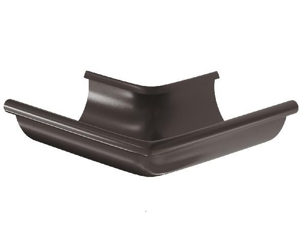 Водосток Aquasistem, система 125x90 - Угол желоба, наружный 90° RR 32 Тёмно-Коричневый купить в Нарткале