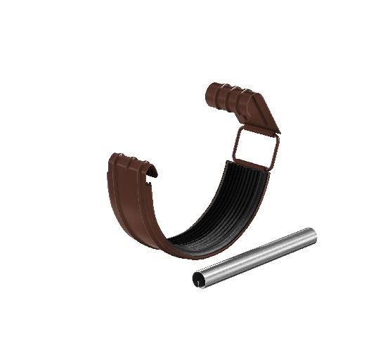 Водосток Aquasistem, система 150/100 - Соединитель желоба с резиновым уплотнителем RAL 8017 Коричневый купить в Нарткале