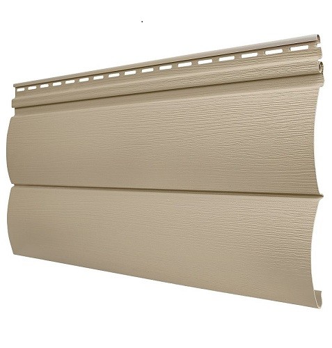 Виниловый сайдинг Tecos - Оцилиндрованный брус двойной (под бревно), Кофе с молоком купить в Нарткале