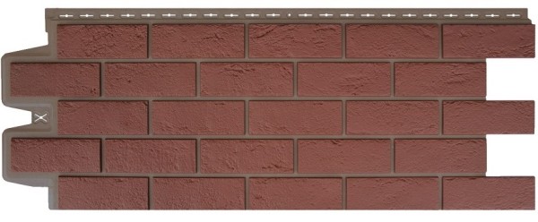 Фасадная панель Grand Line Состаренный кирпич Элит корица (махагон), ШОВ темно-бежевый купить в Нарткале