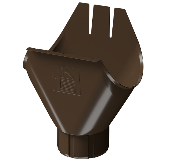 Воронка желоба D125 Döcke STAL PREMIUM Каштан, (RAL 8017) купить в Нарткале