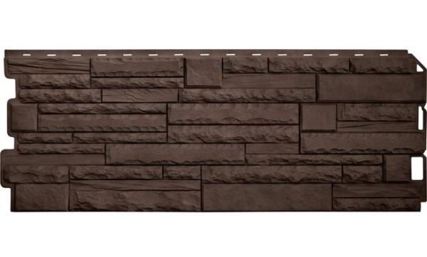 Фасадная панель Альта-Профиль Скалистый камень ЭКО Коричневый купить в Нарткале