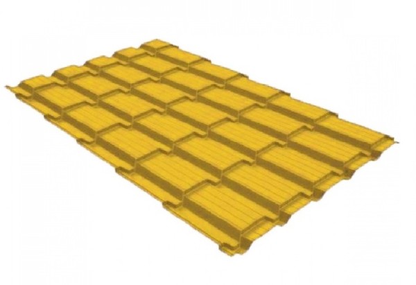 Металлочерепица GL квадро профи 0,45 PE RAL 1018 купить в Нарткале