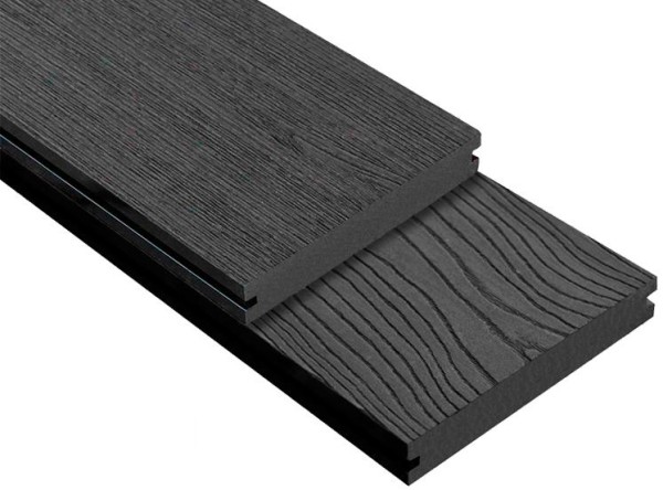 Террасная доска ДПК Outdoor 3D полнотелая STORM/OCEAN BLACK черная купить в Нарткале