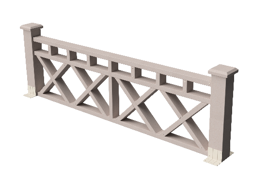 Ограждения декоративное ДПК GRINDERDECO Бэйли выбеленый дуб купить в Нарткале