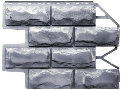 Фасадная панель FineBer Блок, Светло-серый