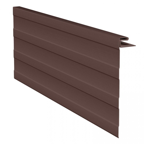J-фаска ( ветровая, карнизная планка ) для сайдинга, коричневая купить в Нарткале