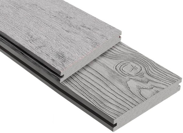 Террасная доска ДПК Outdoor 3D полнотелая STORM/OCEAN GREY серая микс купить в Нарткале