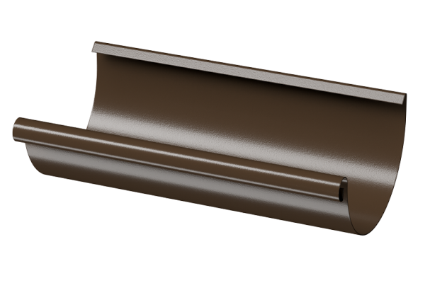 Желоб полукруглый D125 3 м Döcke STAL PREMIUM Каштан, (RAL 8017) купить в Нарткале