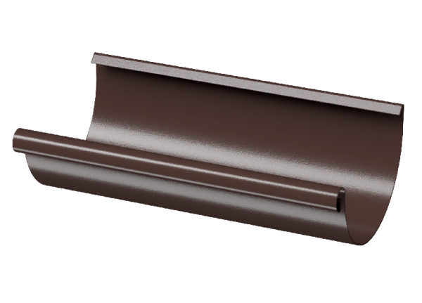 Желоб полукруглый D125 3 м Döcke STAL PREMIUM Шоколад, (RAL 8019) купить в Нарткале