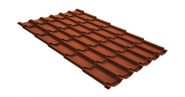Металлочерепица классик GL 0,5 GreenCoat Pural RR 750 кирпично-красный (RAL 8004 терракота) купить в Нарткале