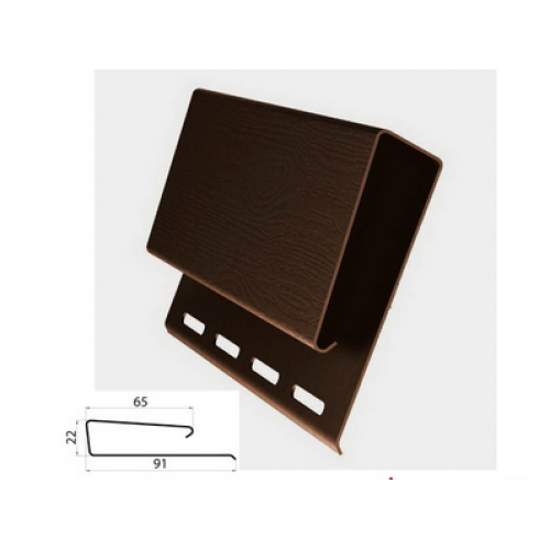 Наличник (широкий j-профиль), коричневый купить в Нарткале