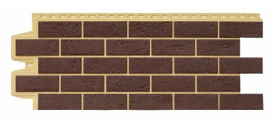 Фасадная панель Grand Line Состаренный кирпич Элит каштан, ШОВ песочный купить в Нарткале