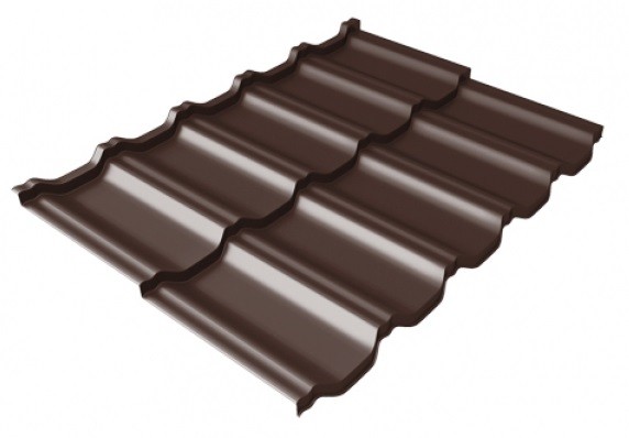 Металлочерепица модульная Квинта Uno Grand Line c 3D резом 0,5 Satin Мatt RAL 8017 шоколад купить в Нарткале