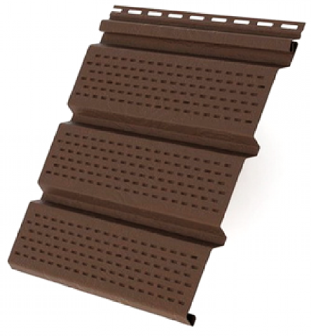 Софит полностью перфорированный, коричневый купить в Нарткале