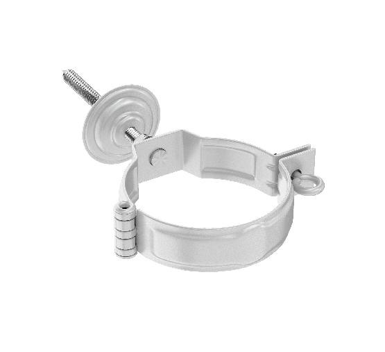 Водосток Aquasistem, система 150x100 - Комплект крепления трубы RR 20 Мраморно-белый купить в Нарткале