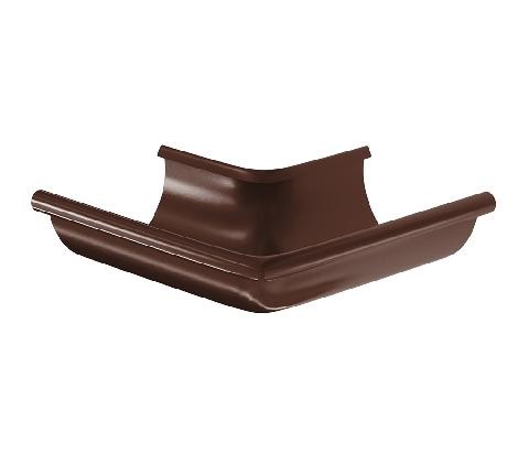 Водосток Aquasistem, система 125x90 - Угол желоба, наружный 90° RAL 8017 Коричневый купить в Нарткале