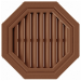 Восьмиугольная фронтонная вентиляционная решётка, Коричневая купить в Нарткале