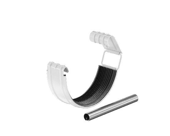 Водосток Aquasistem, система 150x100 - Соединитель желоба с резиновым уплотнителем RR 20 Мраморно-белый купить в Нарткале