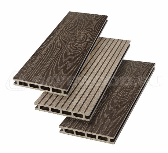 Террасная доска из ДПК SW Carpinus (T) — двухсторонняя темно-коричневый купить в Нарткале