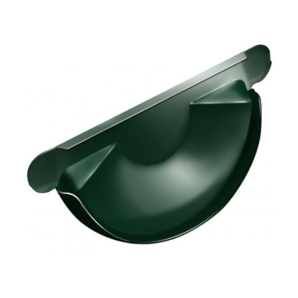 Водосток Grand Line 125x90 – Заглушка желоба RAL 6005 купить в Нарткале