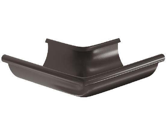 Водосток Aquasistem, система 125x90 -  Угол желоба, наружный 90° RR 32 Тёмно Коричневый купить в Нарткале