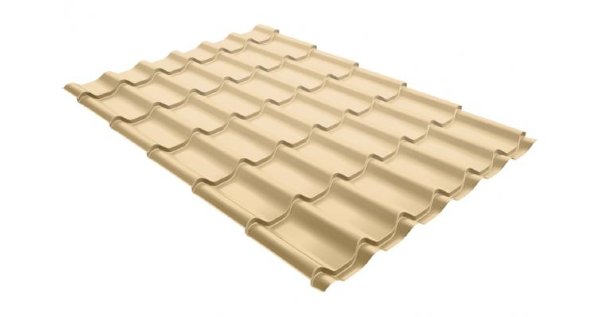 Металлочерепица классик 0,45 PE RAL 1014 слоновая кость купить в Нарткале