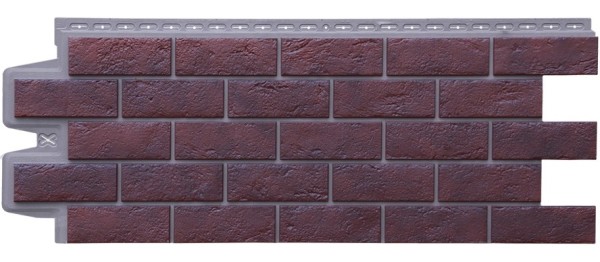 Фасадная панель Grand Line Состаренный кирпич Элит кофе (жжёный), ШОВ темно-бежевый купить в Нарткале