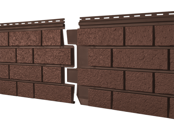 Фасадная панель Ю-пласт Стоун Хаус S-Lock Клинкер терракотовый купить в Нарткале