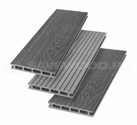 Террасная доска из ДПК SW Carpinus (T) — двухсторонняя графит купить в Нарткале