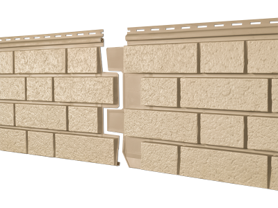 Фасадная панель Ю-пласт Стоун Хаус S-Lock Клинкер песочный