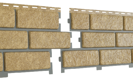 Фасадная панель Ю-Пласт Стоун Хаус Кирпич с декорированным швом Песочный купить в Нарткале