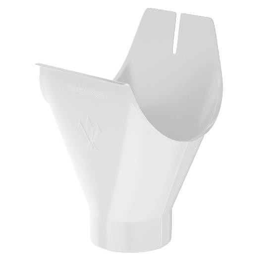 Водосток Aquasistem, система 125x90 - Воронка желоба RR 20 Мраморно-белый купить в Нарткале