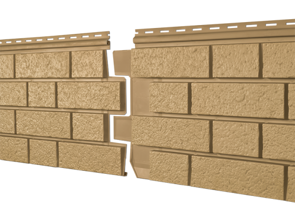 Фасадная панель Ю-пласт Стоун Хаус S-Lock Клинкер горчичный купить в Нарткале