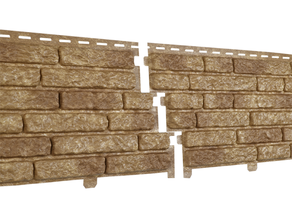 Фасадная панель Ю-пласт Стоун Хаус Кварцит Тёмно-бежевый купить в Нарткале