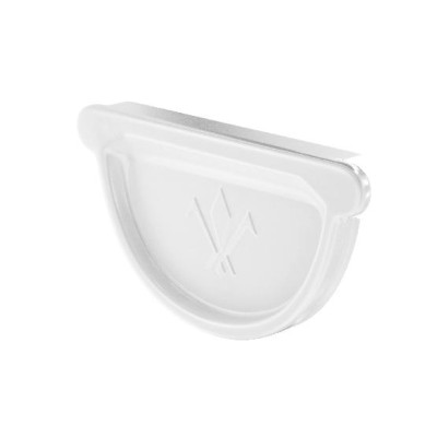 Водосток Aquasistem, система 125x90 - Заглушка универсальная с резиновым уплотнителем RR 20 Мраморно-белый